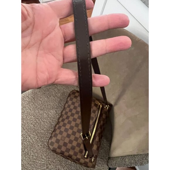 Louis Vuitton Damier Ebene Canvas Crossbody Bag With Gold Hardware & Adjustable - Picture 7 of 11